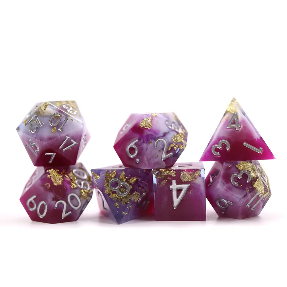 New Style Custom Polyhedral Dnd Dice Set Vapor Sharp Edge Resin Dice