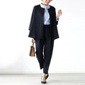 Women Japanese Elegant Style Blazer Pants Business Sets Formal Professional 2 Piece Suits