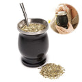 Mate Cup 8oz Stainless Steel Vacuum Yerba Mate Cups Tumbler Coffee Mug with Spoon Straws and Brush