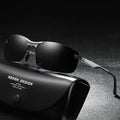 Men's New Half-frame Polarized Sunglasses Metal Driver Driving Sunglasses