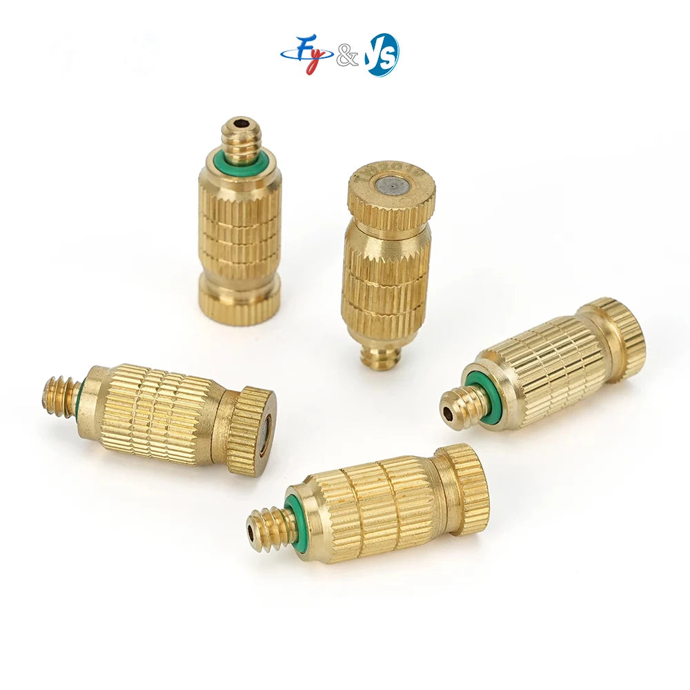 FD High-Pressure Brass Micro Mist Fog Nozzle Anti-Drip Water Mist Nozzle 30-50 Micron Water Cooling Fog Machine