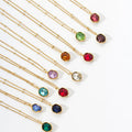 Wholesale High-Quality Minimalist and Fashionable Jewelry Copper Plated 18K Gold Plated 12 Month Birthstone Necklace