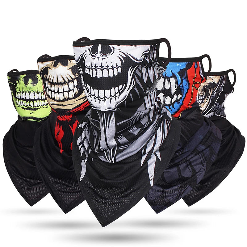 Wholesale Lvdi Mix Color Unisex Cooling Bandana Skull Design Summer Outdoor High Elastic Breathable Mesh Sun Protection Veil