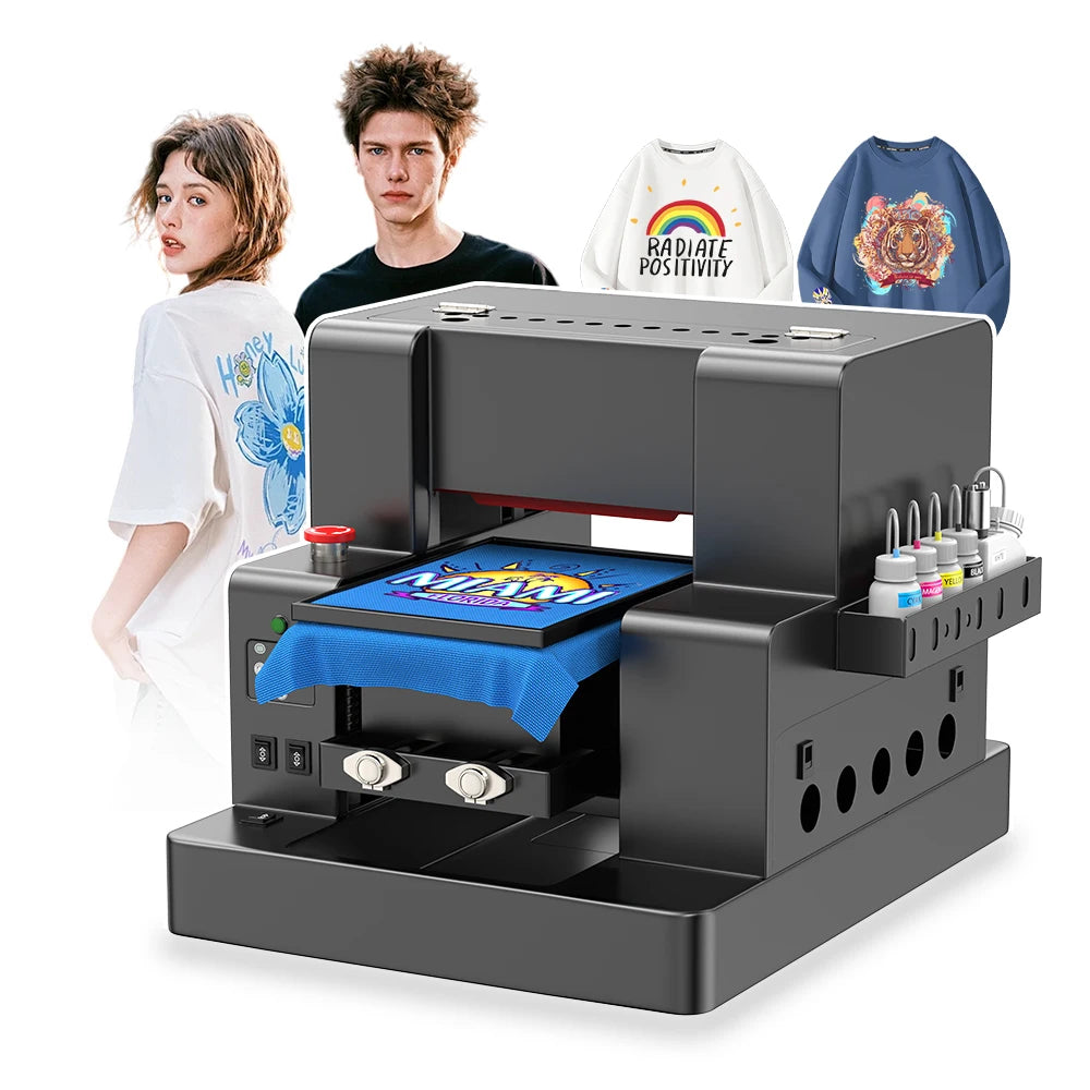 High Precision A3 Size DTG Printer Equipped with L805 Head White Ink Printing System for Garment Production