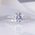 Customized MSR-900  10K 14K 18K White Gold Simple Design 3ct D VS2 Round Cut Lab Diamond Ring