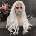 Celebrity 26inch Long Style  #1001white Color Synthetic Hair Wigs Matte Heat Resistant Fiber Same Synthetic  Hair Lace Front Wig