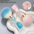 New Hourglass Shaped Nail Dust Brush Soft Bristle Big Head Brush Cleaning Magic Mirror Powder Nail Dust Brush