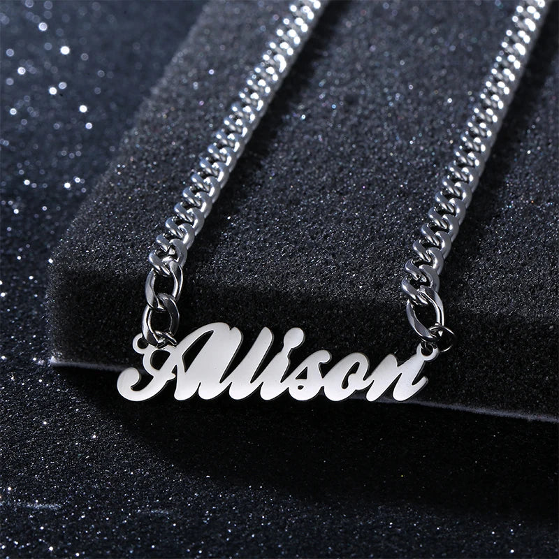 Personalised Custom Gold Plated Stainless Steel Jewelry Making Pendants Customization Jewelry Name Necklaces