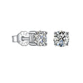 Wholesale 925 Sterling Silver Stud Earring Single White Stone CZ Earring