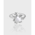 New Design Coral Pattern S925 Sterling Silver Gemstone Fashion Rings for Women JA663