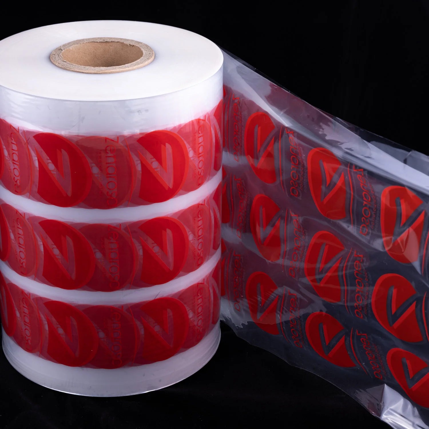 Color Printed Center Folded Custom Printing Clear POF Heat Polyolefin Plastic Heat Shrink Wrap Film