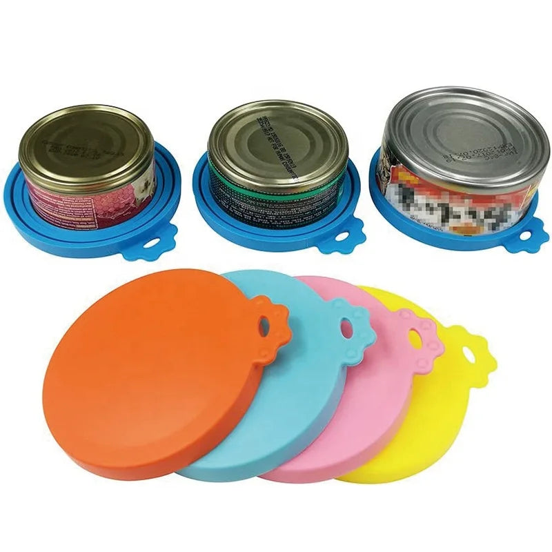 Pet Food Can Lids Silicone Can Covers Most Standard Size Dog and Cat Can Tops