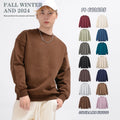 Men's SweatShirt With Crew Neck 2024 Hot Design OEM Custom Made Men Fleece Plain Sweatshirt With Long Sleeve