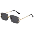 Trendy Sunglasses Uv400 Glasses Logo Metal Square Sunglasses for Men Shade 2025 Ladies Rimless Sunglasses