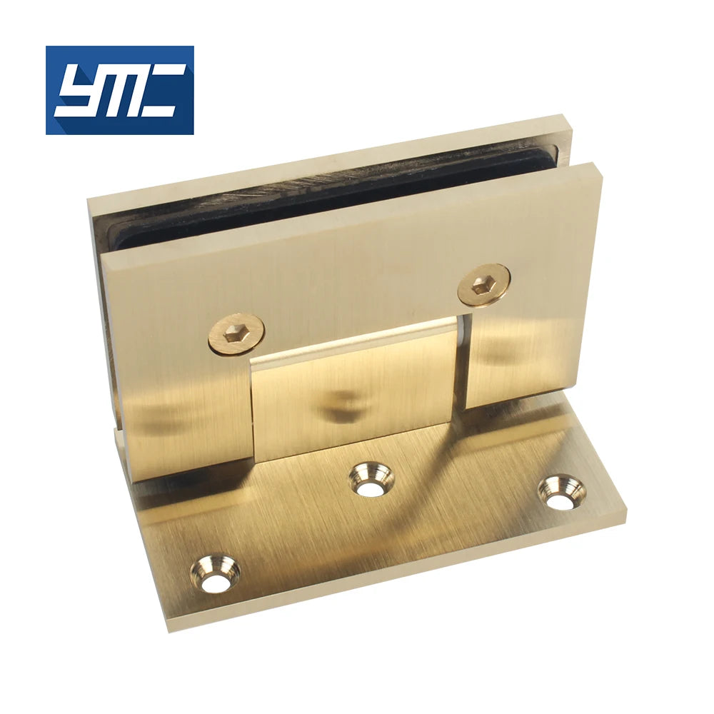 Customized Heavy Duty Self Closing Spring Hinge for Glass Door Adjustable Tension Brass Material for Shower Door Glass Clip