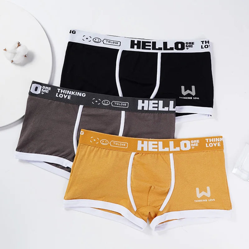 Dropshipping Men's Underpants Men's Underwear Cotton Boxers Boxers Young Personality Trend Breathable Comfortable Boys' Shorts