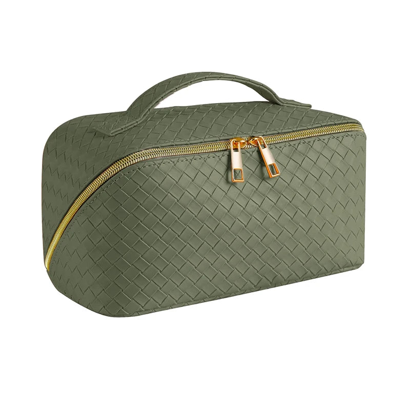 BSCI Factory Custom Fashion Zipper Portable Travel Small Capacity PU Leather Waterproof for Makeup Cosmetic Bag for Women
