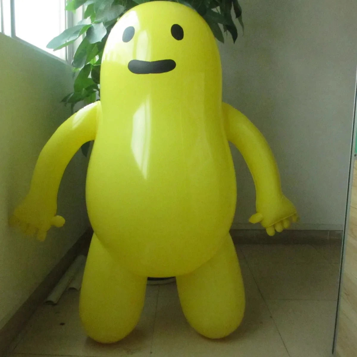 Factory Custom Inflatable Cartoon Humanoid Standing Cute Simple Three-dimensional Printing LOGO Advertising Model