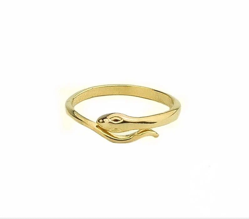 New Fine Jewelry 925 Sterling Silver Smart Snake Rings for Women Open Adjustable Ring 18K Gold Plated Charms Wedding Jewelry MegaBDM