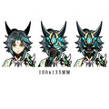 Six Newest Designs Video Game for 3D Motion Stickers Hu Tao Xiao Nahida Lenticular Car Decals Home Decor Waterproof
