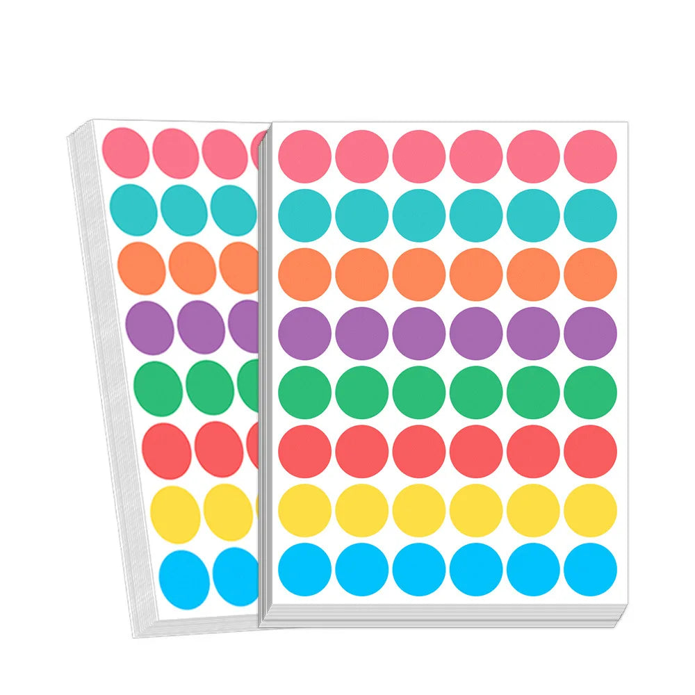 Wholesale Colorful Dot Labels Classification Stickers Handwritten No Traces Self-adhesive logo Name Stickers