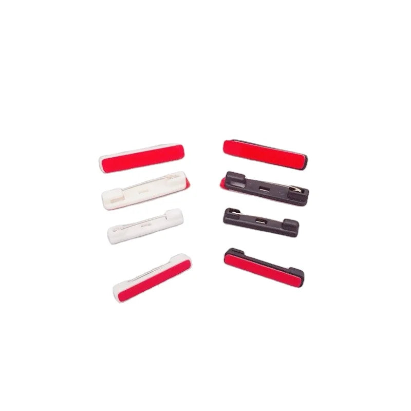 Bulk Packing White Plastic Self Adhesive Bar Pins Safety Pins for Name Tags ID Badges Flowers and Other Craft Items