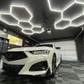 ZT/C202 Popular Customized Design Super Bright One-step Connection Hexagon Garage Car Workshop Detailing Work Lighting Led Lamp