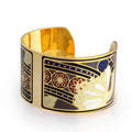 Promotion Color Art Design Romantic Flower Gold Color Colorful Copper Bangles & Bracelets Bangle for Women Cuff Bracelet  Enamel