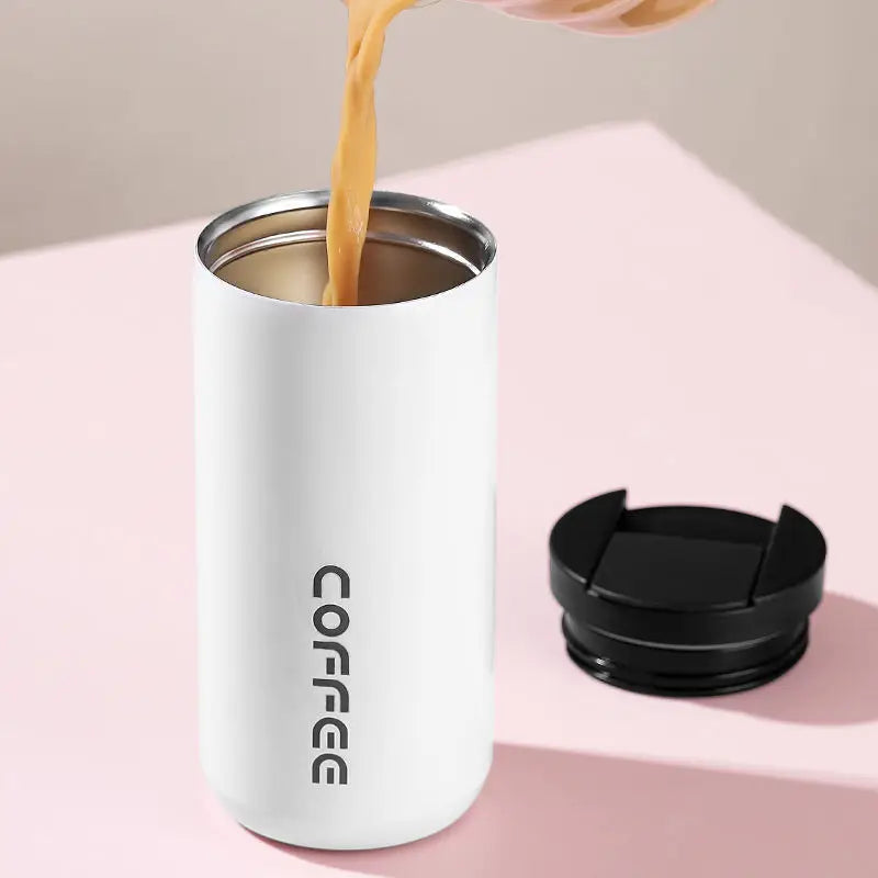400ml Coffe Mug Double Stainless Steel Coffee Thermos Mug  Vacuum Flask Portable Travel Insulated Cup
