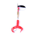 Wholesale SP028 9cm 7.1g Metal Spinner Baits Spoon Fishing Lures with Soft Tail