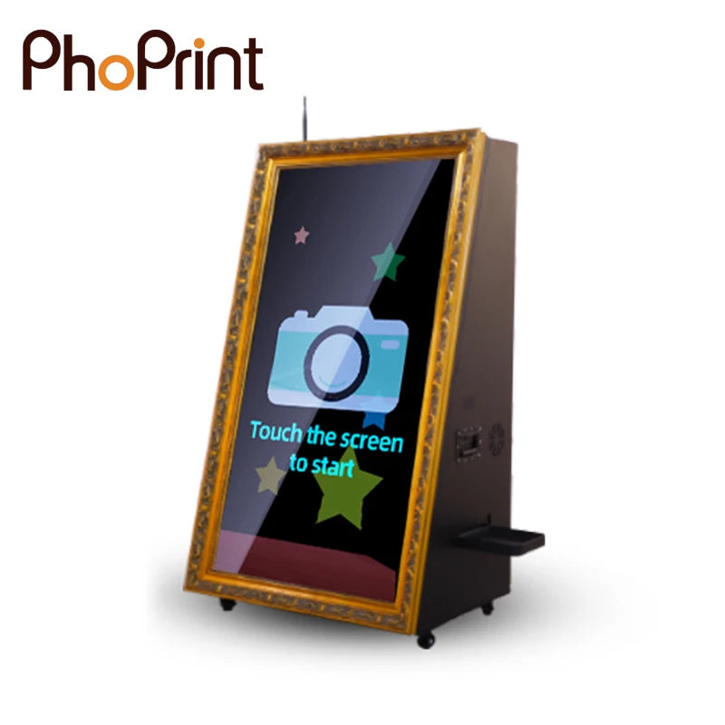 Phoprint Retro Mirror Photo Booth Magic Photo Booth Mirror with Touch Screen