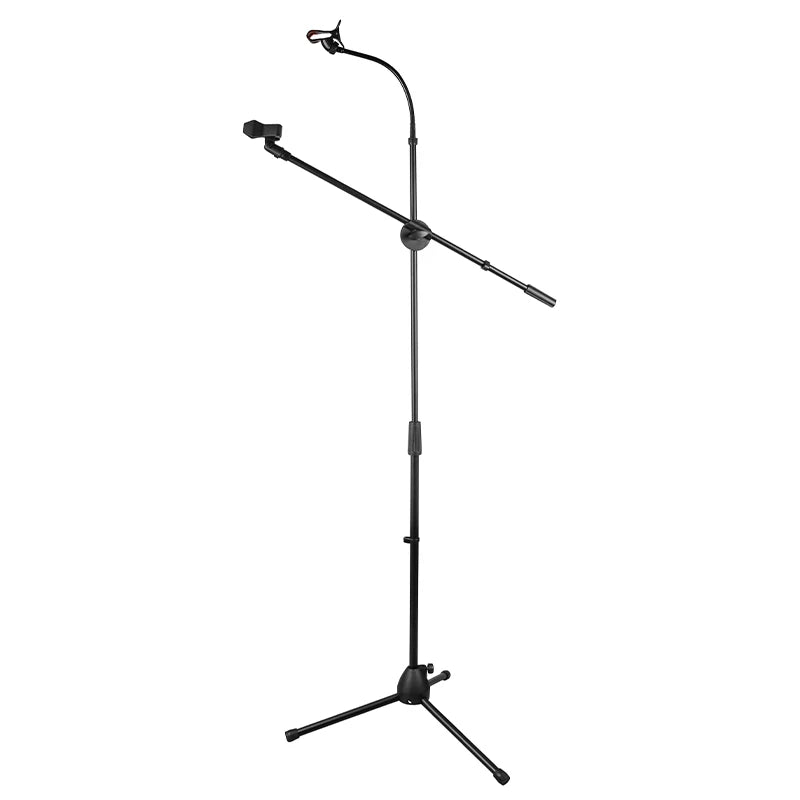 Microphone Accessories Professional Microphone Stand Tripod With Mobile Phone Holder