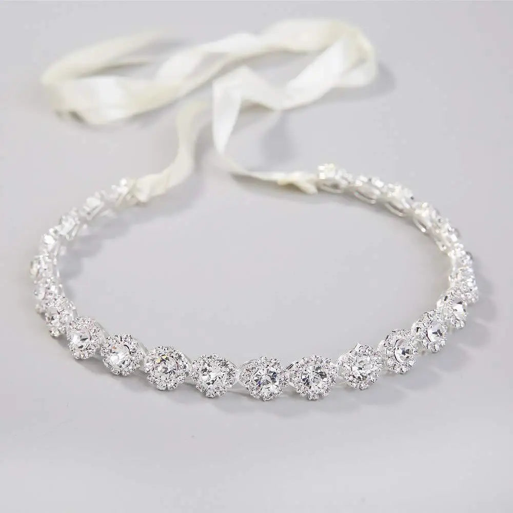 Bridal Hair Accessories INS Bridal Headband Rhinestone Headband Dress Wedding Tiara