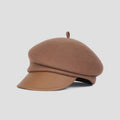 High End Hat Women Fall Winter Wool Stereotyped Baseball Hat Ladies Temperament Fashion Women Beret Hat Leather Eaves Sports Cap