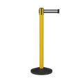 Ufeiya Stainless Steel 201 Metal Stanchion Belt Barrier Post 320mm Cone Base 48mm Belt High Visibility Locking System Crowd