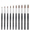 Kolinsky Acrylic Nail Brusher Carved Painted Nail Brush Kolinsky Hair Bristles Round Shaped Handle Acrylic Brush Nail Brushes