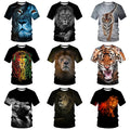 Lion 3D Printed Shirt for Men 3D Digital Printing Tshirt Man Clothes All Over Print T-shirts Animal Graphic Custom Clothing