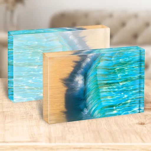 Custom Print Clear Acrylic Photo Block Frame Display Customized Printed Picture Plaque Customized UV Photo Print Block