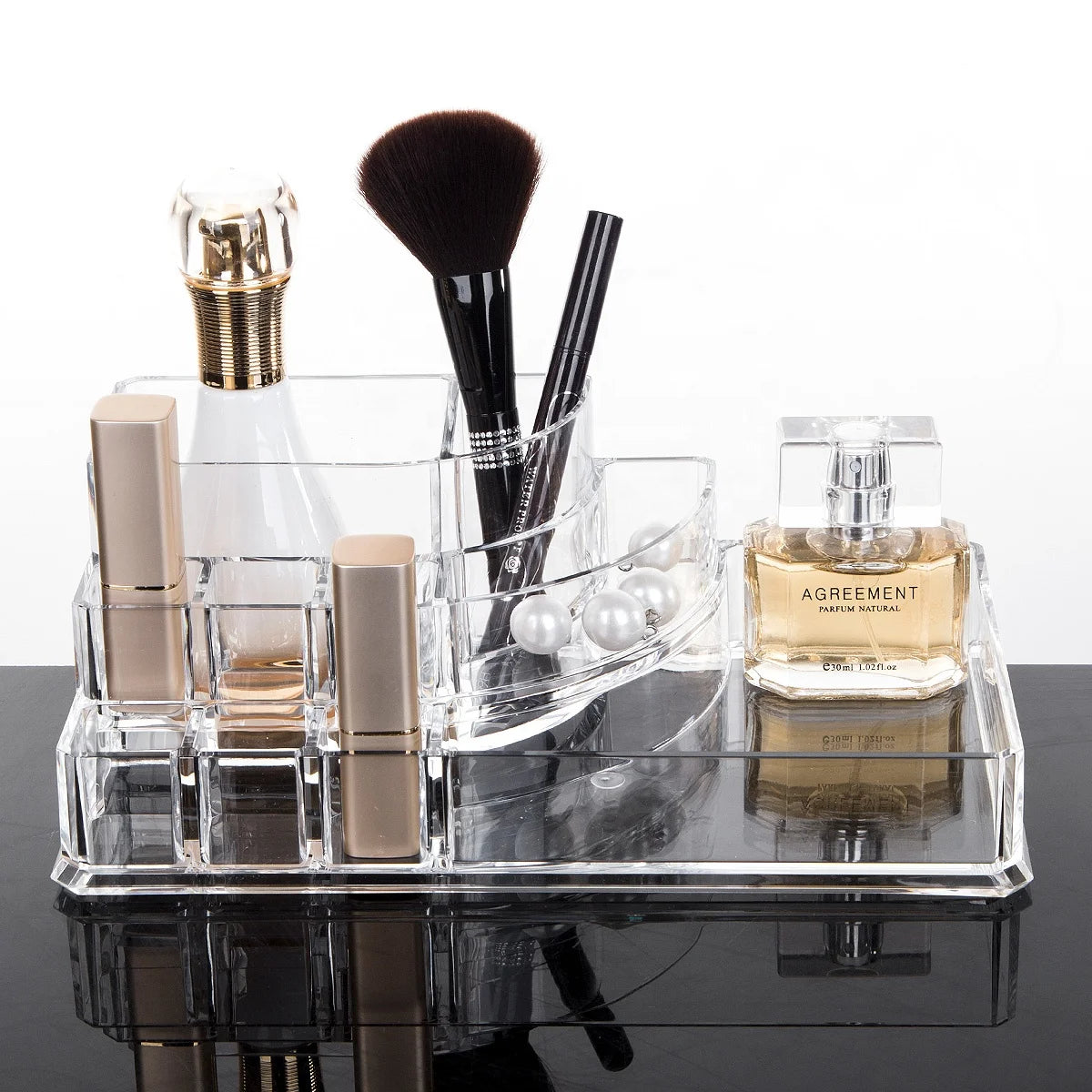 Transparent Plastic 36 Grids Lipstick Display Rack Box Cosmetic Organizer Makeup Display Rack Holder