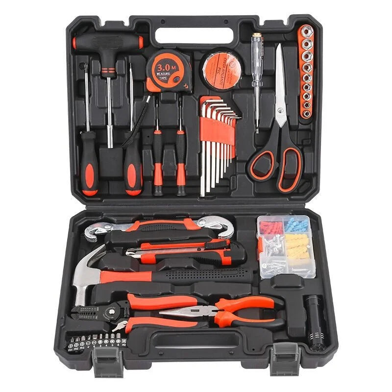Wholesale 72pcs Household Hardware Tool Set Hand Operated Carbon Steel Combination Repair Kit Including Hammers Screwdrivers