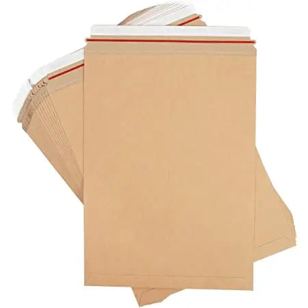 Self-Adhesive Cardboard Envelope Rigid Mailer Kraft Envelopes Customized Print and Size for Express Delivery