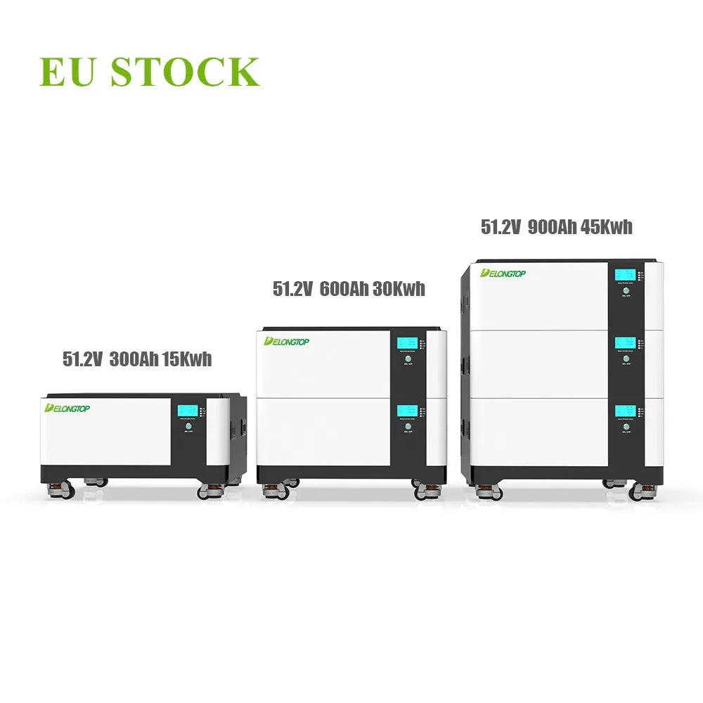 EU Warehouse Stock 300AH 48V 15KWH Stackable Lithium Ion LiFePO4 Battery Pack 30KWH 45KWH 60KWH Solar Battery 314AH 51.2V 16S1P