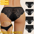 4 Layers Period Panties GOTS GRS Low Waist Calzones Mestruales Leakproof Menstrual Briefs Hipster Women Lace Period Underwear