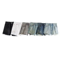 Women's 2024 New Fashion With Ripped Raw Edge Decoration Denim Shorts