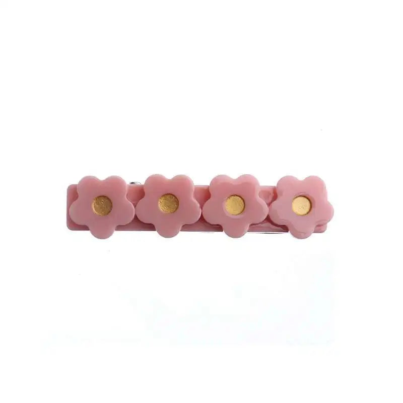 Wholesale Custom Colorful Cute Acrylic Flower Children Hair Clips Kids Hair Accessories for Baby Girls