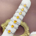 Hot Sale 925 Sterling Silver Natural Citrine Girls and Women Accessories Gemstone Jewelry Fashion Ring