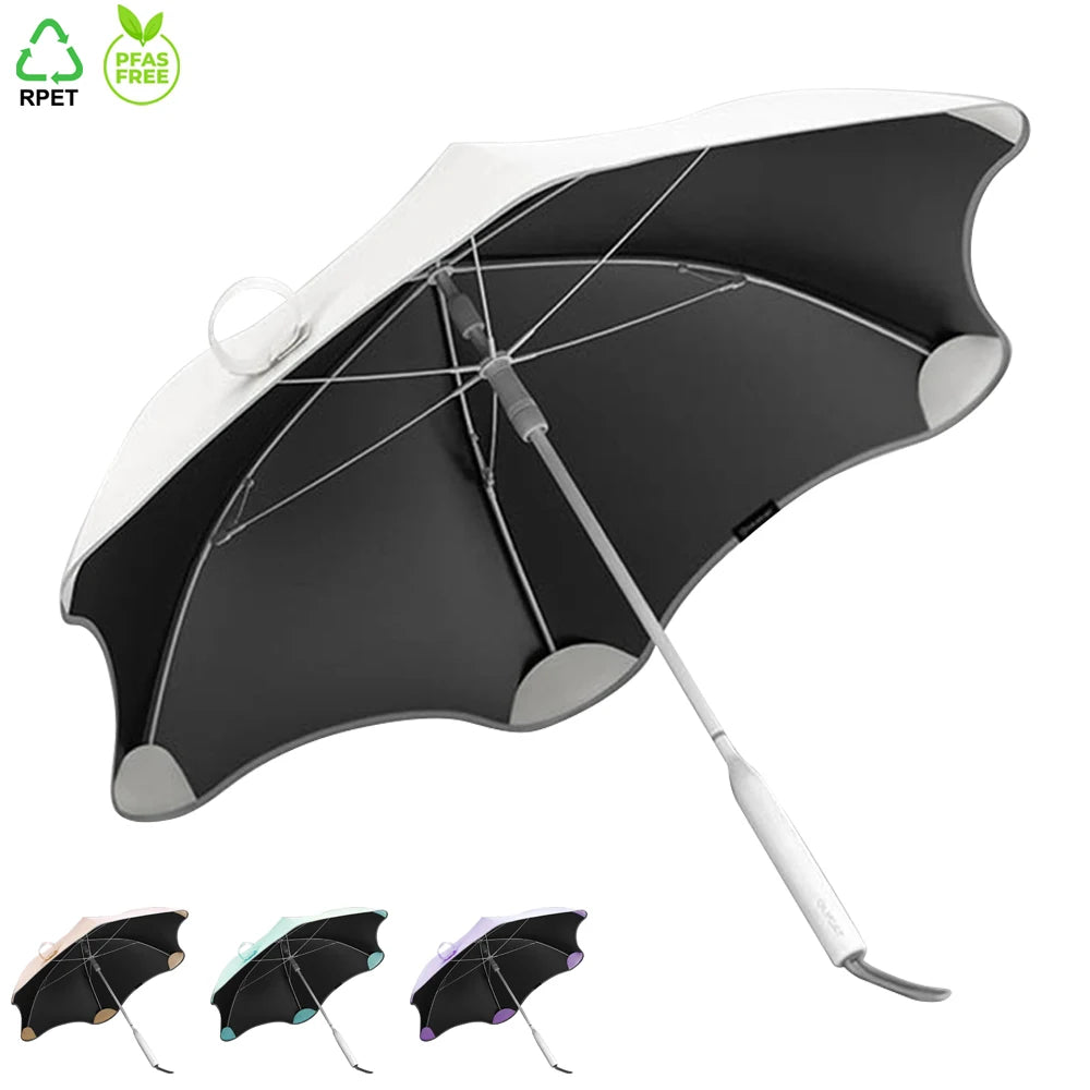 Ovida New Innovation Outdoor Straight Tips Safe Sun with Round Corner Tips Umbrella UV Umbrella Custom Logo