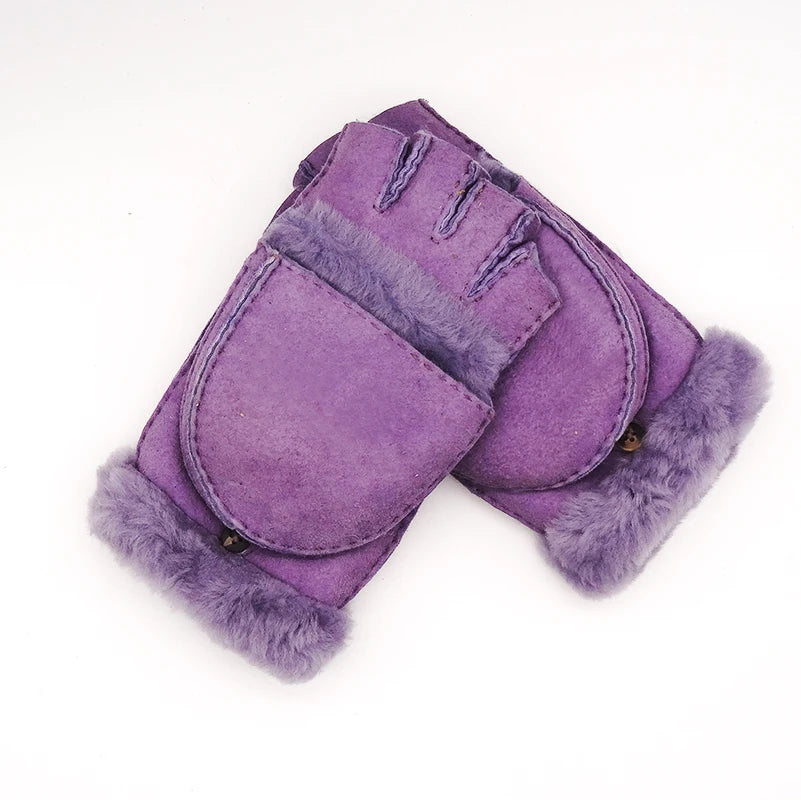 Sample Support Premium Quality Hand Sewn Double Face Sheepskin Gloves Stylish Warm Perfect for Winter Leather Gloves