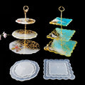 3 Tier Resin Tray Stand Mould with Hardware Fittings for Making 3 Tier Cake Stand Home Decoration