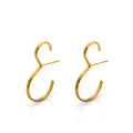 Chris April 316L Stainless Steel PVD Gold Plated  Minimalist Arch Shape Simple Mobius Twist Earrings